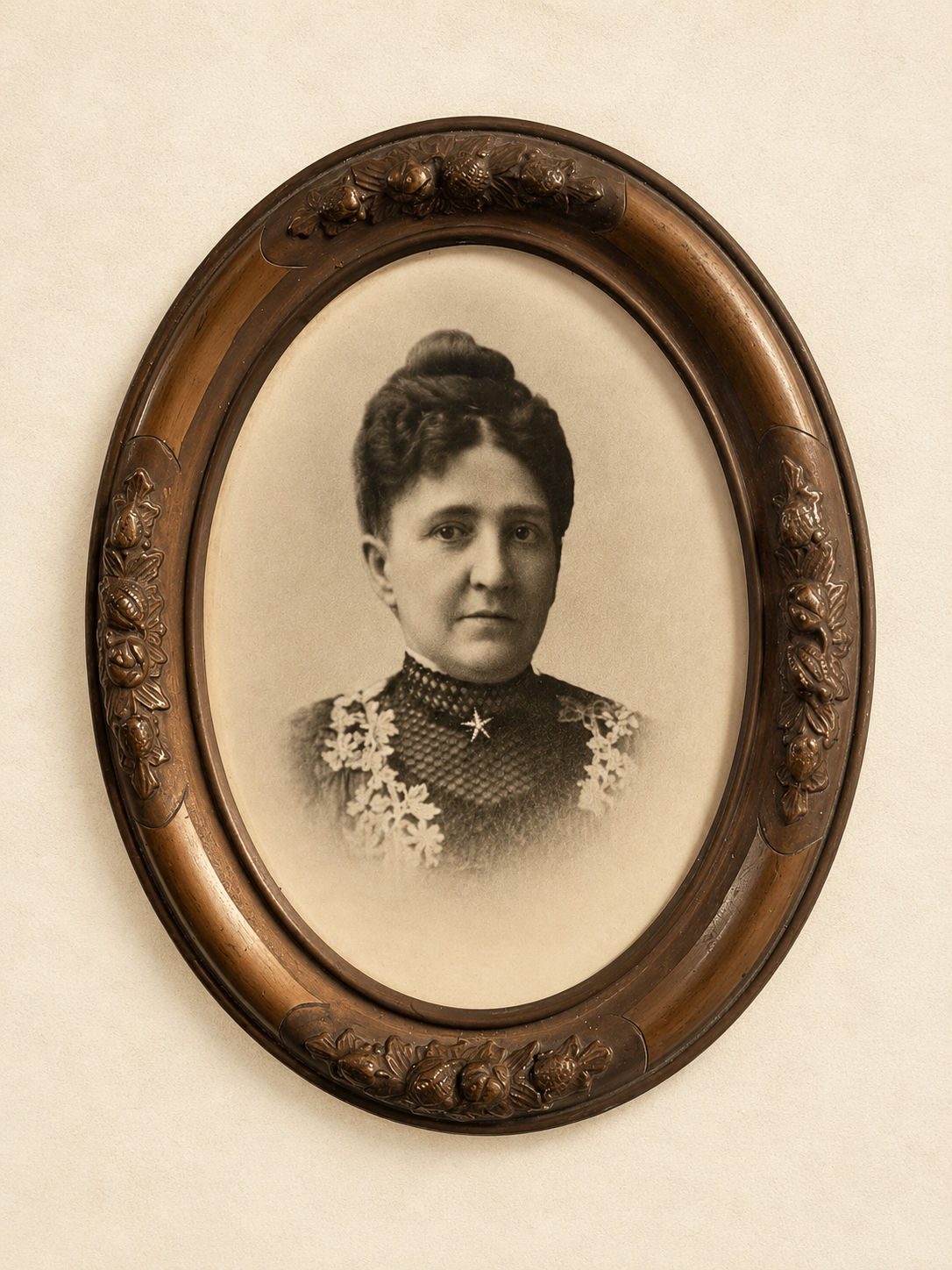Framed portrait of Elizabeth Kirk Grahn